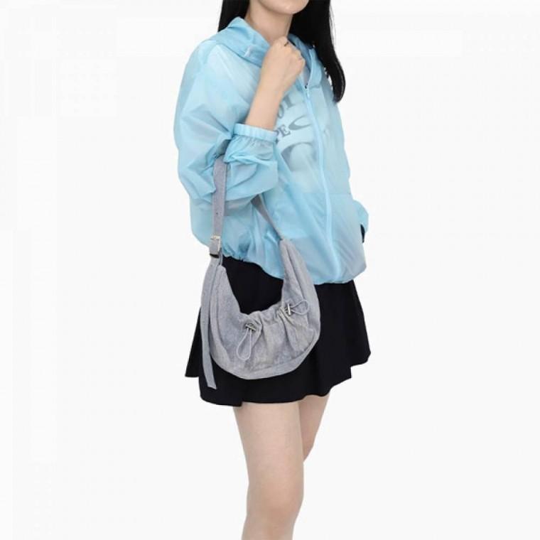 FA] 숄더백 미니백 데일리 데님 주름 스트링 가방