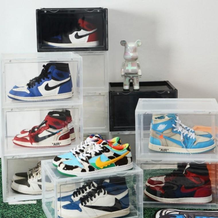 3컬러 수납용 심플 투명 슈케이스 정리함 보관함