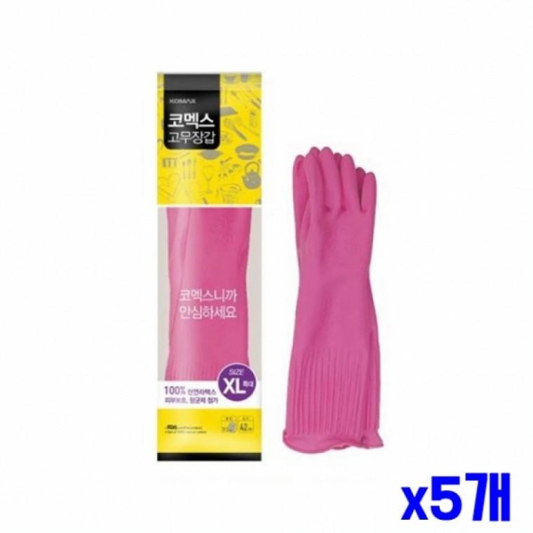 항균 고무장갑 특대 x5개묶음 생활용품 주방장갑