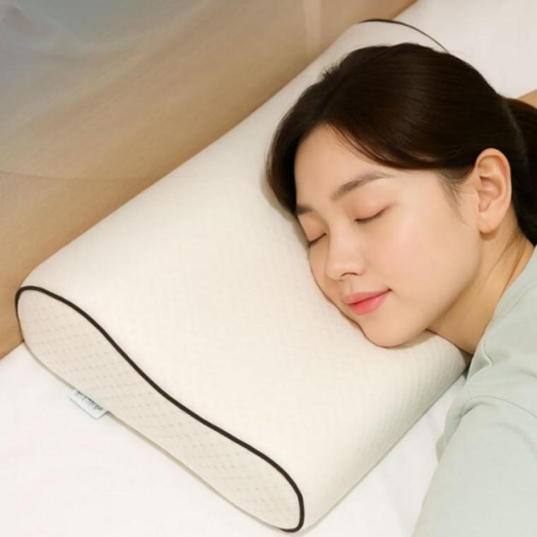 낮은 메모리폼 베개 +커버 포함 편안한 호텔 배게