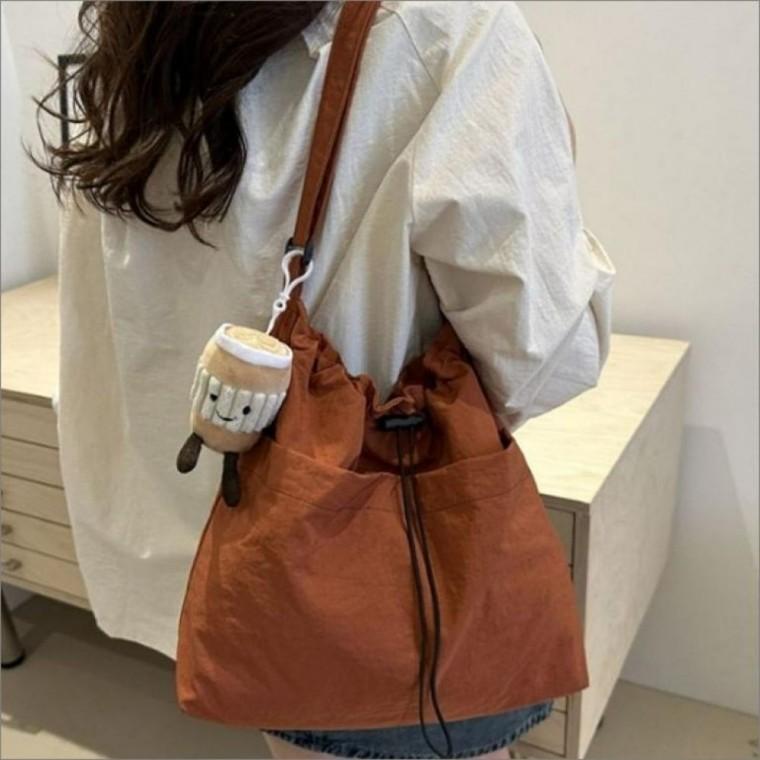데일리 끈조절 숄더백 크로스백 캐주얼 가방 조임끈 나일론 데일리백