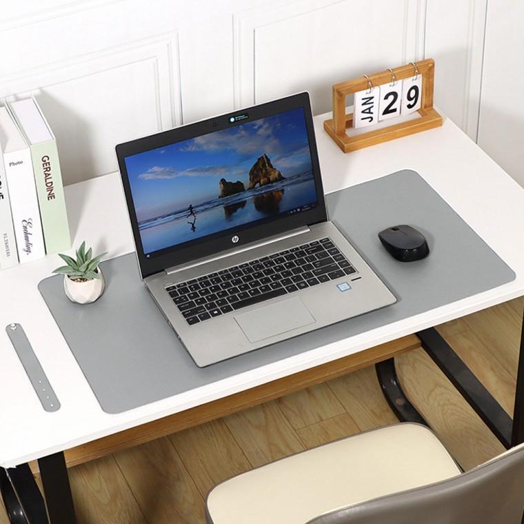 롤링 휴대용 가죽 데스크매트(90x45cm) 그레이 장패드