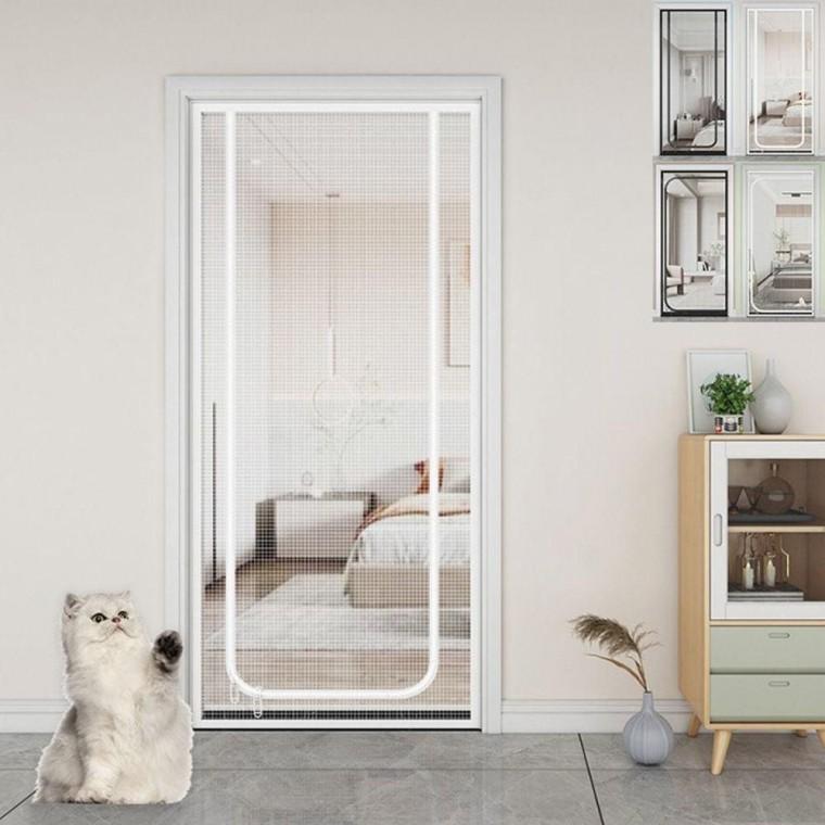 방묘문 현관문 칸막이 지퍼방충문 90x220cm 안전문 창 자석모기장 롤