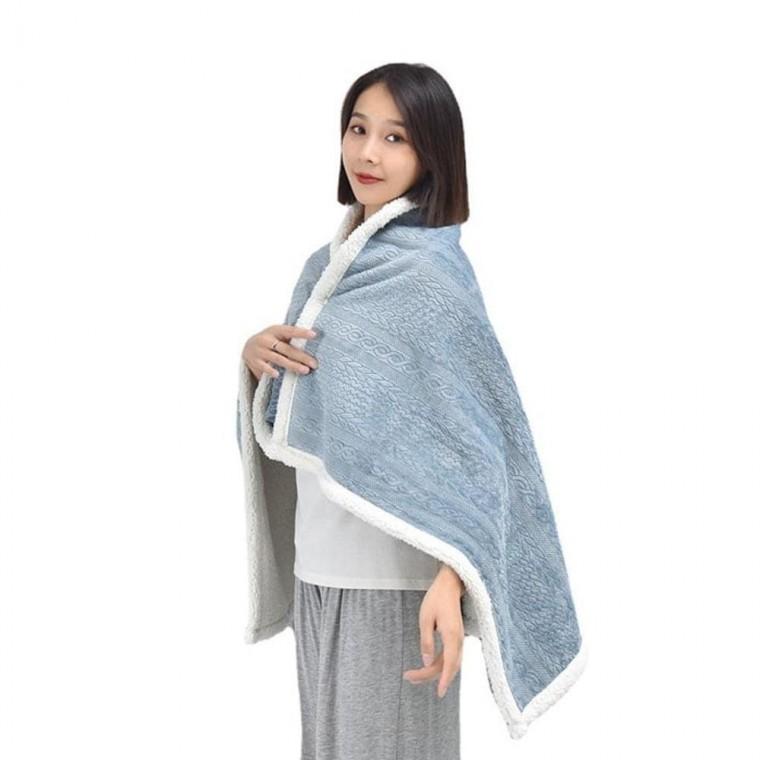 똑딱이망토 무릎담요 100x150cm 사무실 차량용 블랭킷 양면기모 이불