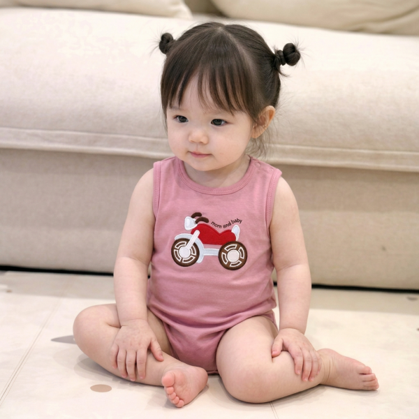 바이크자수 민소매 바디수트