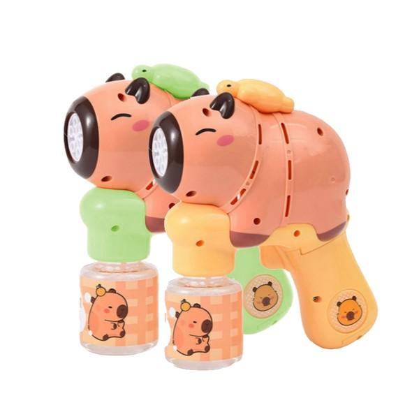 카피바라 비눗방울 자동 버블건 비누방울 총 버블머신
