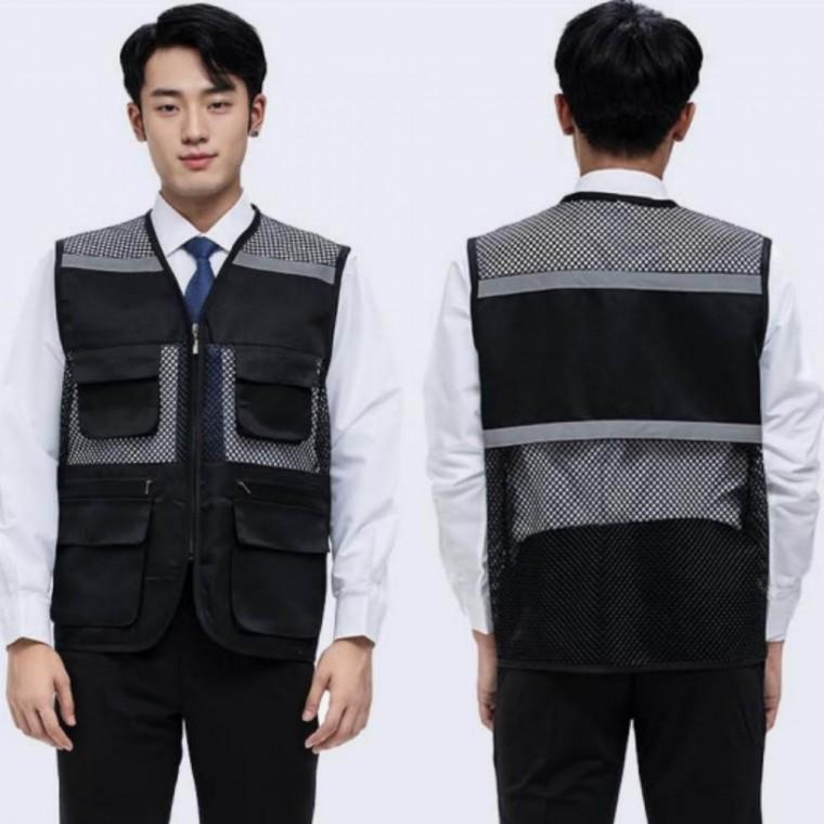 통기성 좋은 매쉬 다수 포켓 반사판 조끼 작업복
