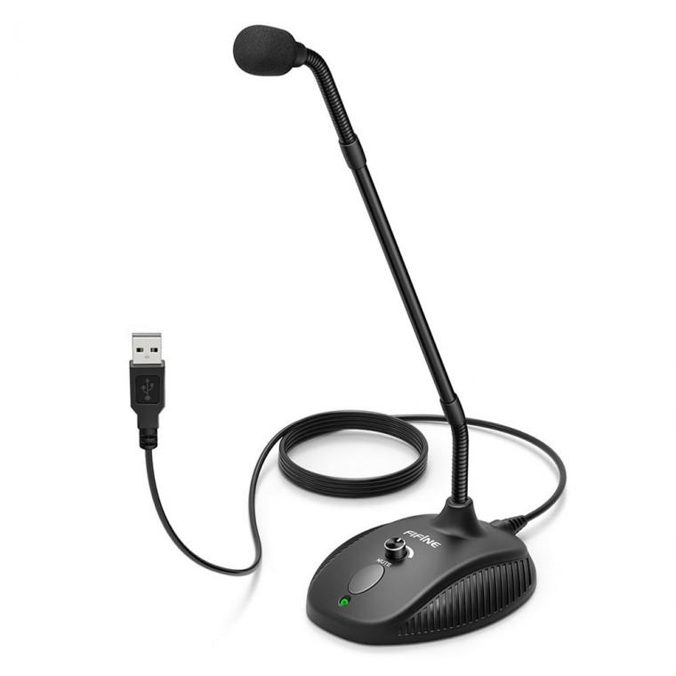 FIFINE K052 PC USB 구즈넥 콘덴서 마이크 화상회의 온라인수업 게임 유튜브 촬영