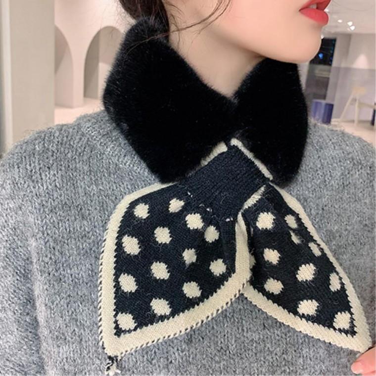 매치가잘되는 겨울코디 선물용 여자머플러 리본머플러 숏 20대여자목도리