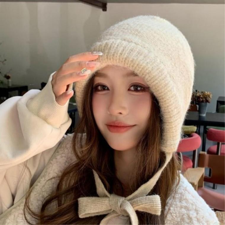 20대여자 겨울니트모자 버킷햇 캐주얼벙거지 30대여성 귀달이 여성벙거지