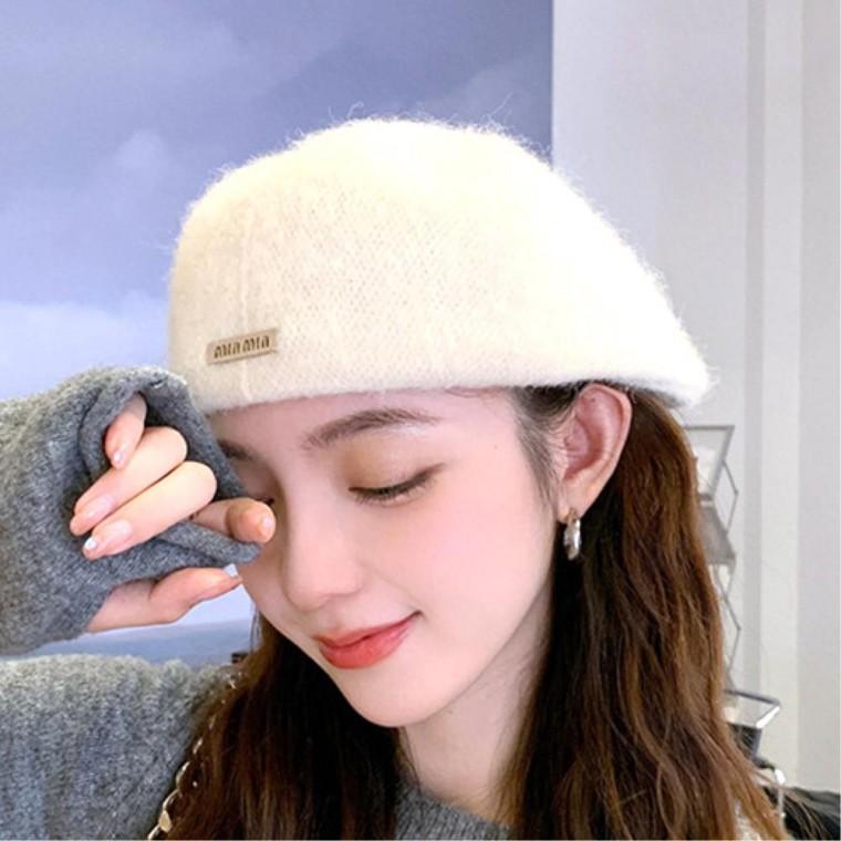 빵모자 겨울베레모 무지 모직 헌팅캡모자 개성있는디자인 여성용 무난한