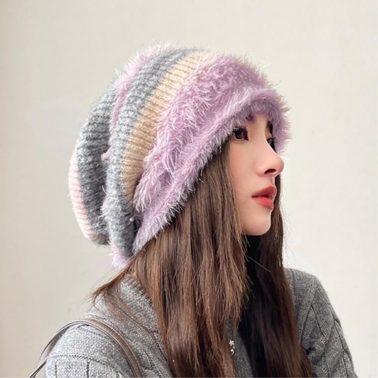 긴머리벙거지 퍼버킷햇 빈티지털모자 40대여성 여성벙거지모자 여자버킷햇