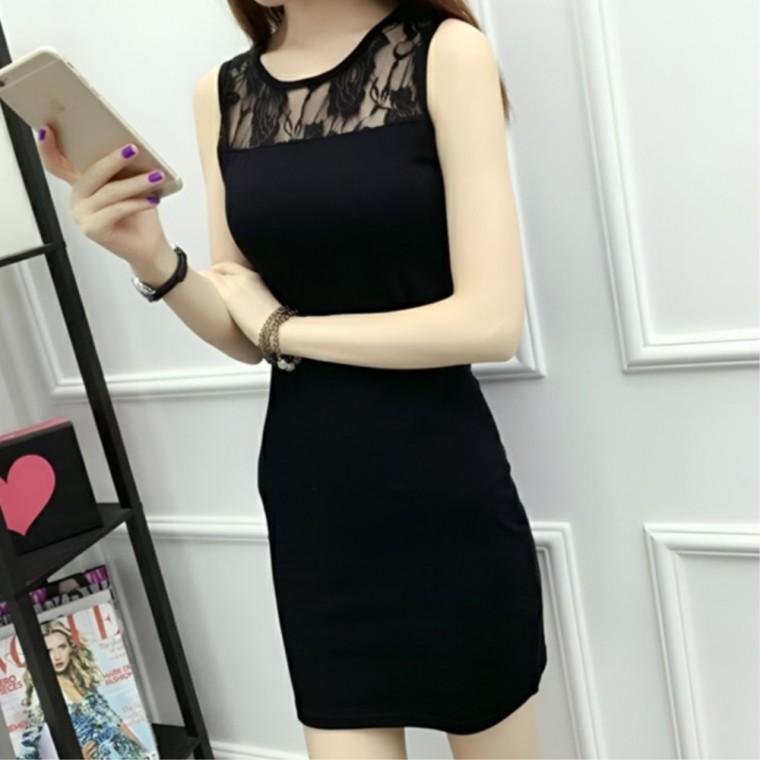 시스루치마 블랙 하객원피스 파티룩 민소매원피스 20대코디 30대데일리룩