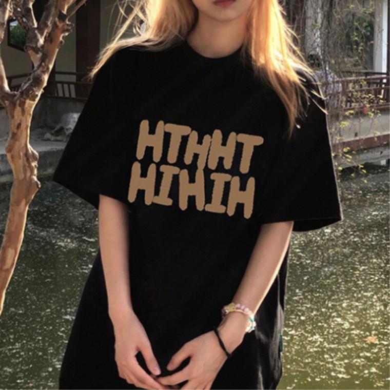 여름반팔 검정 일상룩 오버핏반팔티 젊줌마 여성모던룩 캐주얼룩 20대여성