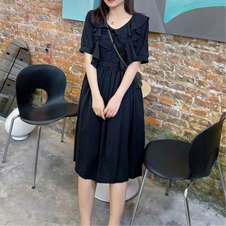 30대여성 통통한여자 페스티벌룩 결혼식 나들이룩 하객원피스 원피스 셔링