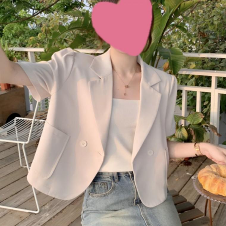 트렌드세터 여름반팔 하객룩 오피스룩 퍼프소매 반팔자켓 여름 30대여성