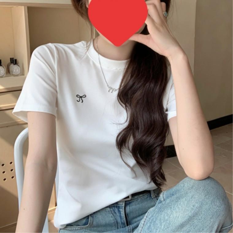 일상룩 기본티 슬림핏 젊줌마 20대여자 30대여성 반팔 여성반팔티 심플