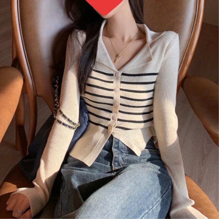 캐주얼룩코디 스타일나는 골지 하객룩 여성긴팔티 슬림핏 오피스 가디건