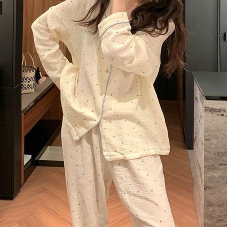 긴팔 파자마파티 데일리파자마 홈웨어 가벼운 파자마 잠옷세트 홈웨어잠옷