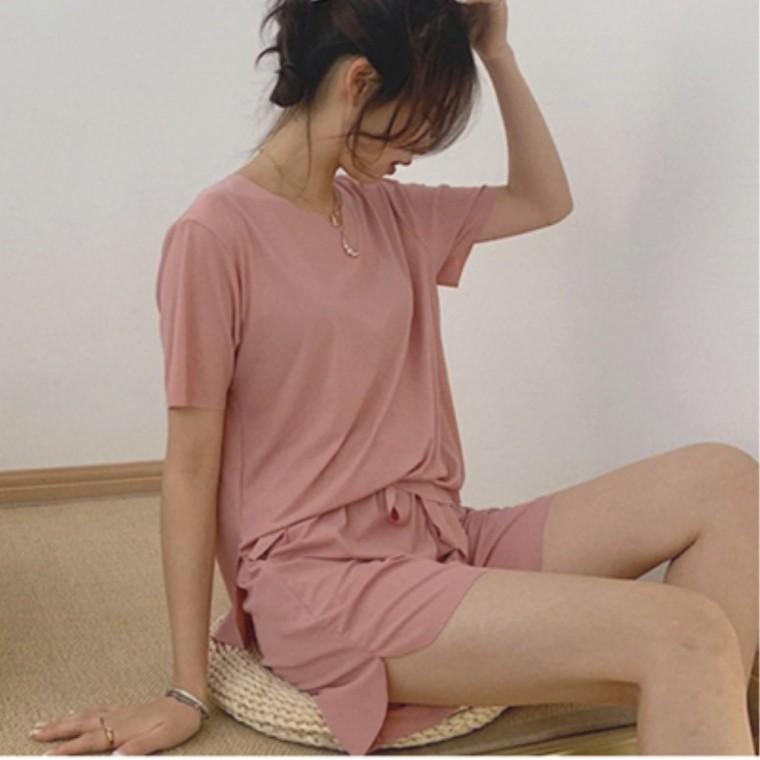 파자마바지 시원한 10대 반팔파자마세트 여름 홈웨어 로맨틱한스타일 30대