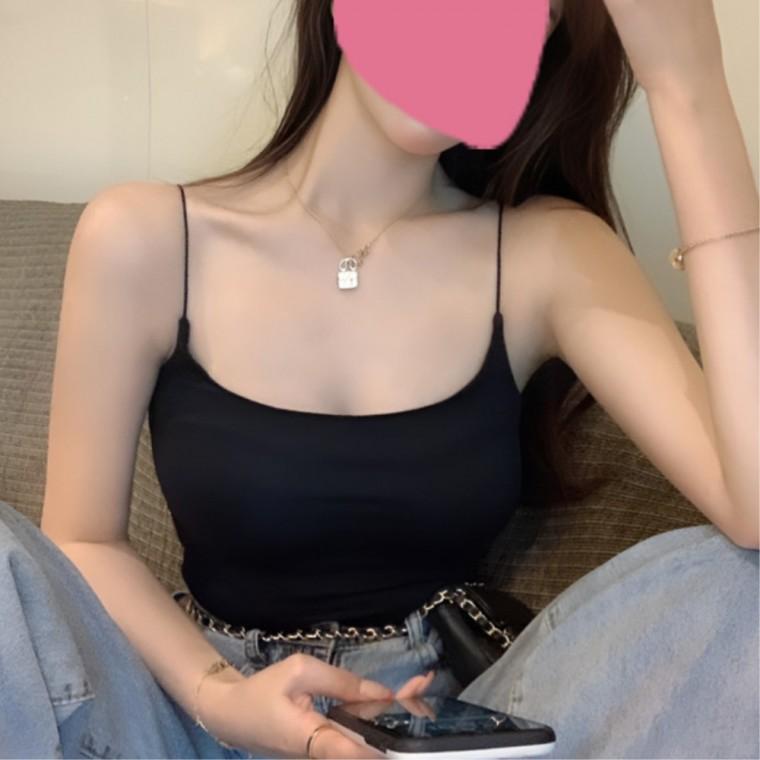 홈웨어 세련된느낌 일상룩 브라탑나시 캡내장 젊줌마 크롭 일상코디룩 여름