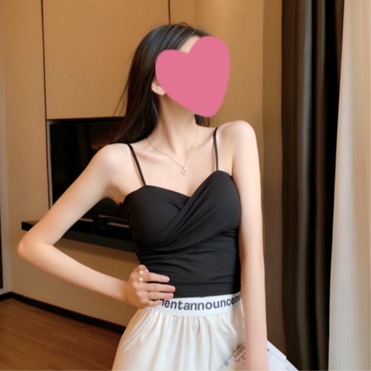 슬림핏 골지끈나시 일상룩 세련된느낌 단정한스타일 캡내장 여름이너
