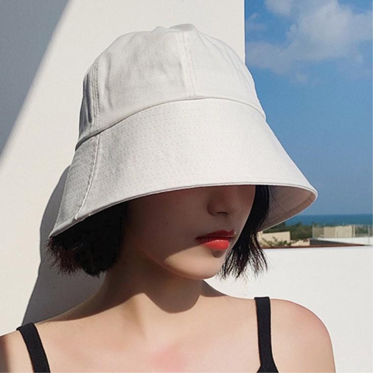 무지 데일리스타일 자외선차단 버킷햇 오버핏 깊은모자 40대여성 30대여성