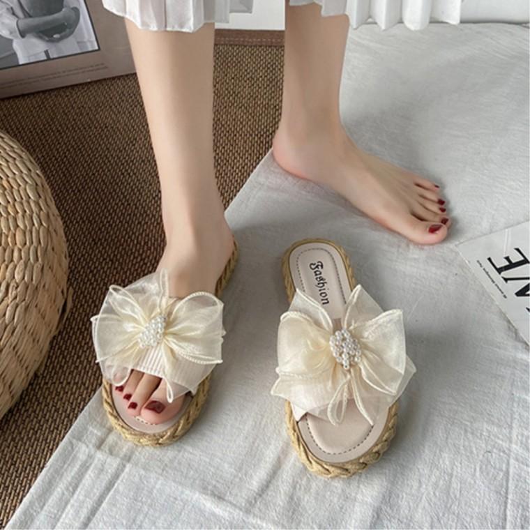 원피스코디 왕리본슬리퍼 여름 거실슬리퍼 실외슬리퍼 샌들 사무실슬리퍼