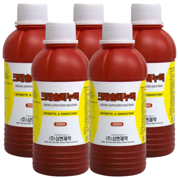 삼현 크레솔 비누액 200ml 5개 크레졸 소독 야생동물 퇴치 (상세페이지 꼭 참조)