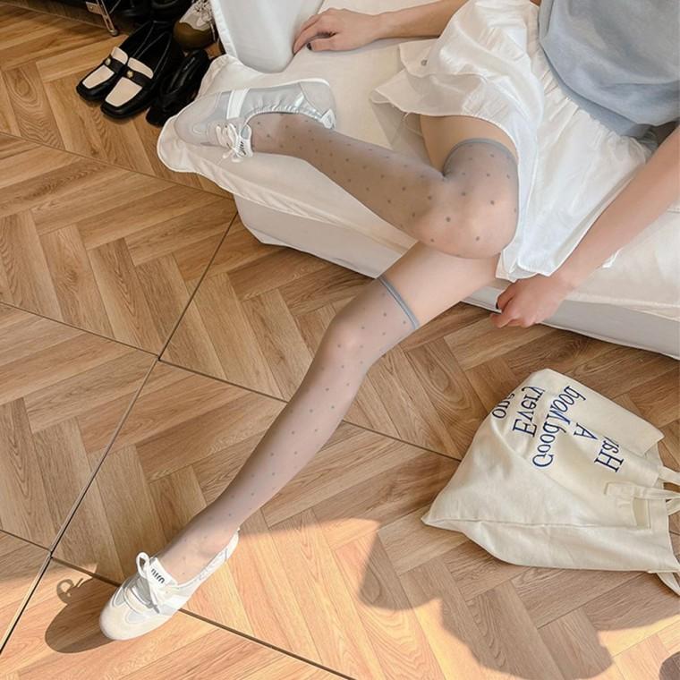 시스루 7color 망사스타킹 스타킹 땡땡이 발레코어 종아리스 섹