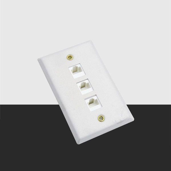 월플레이트 랜포트 RJ45 F F 랜 월플레이 3포트