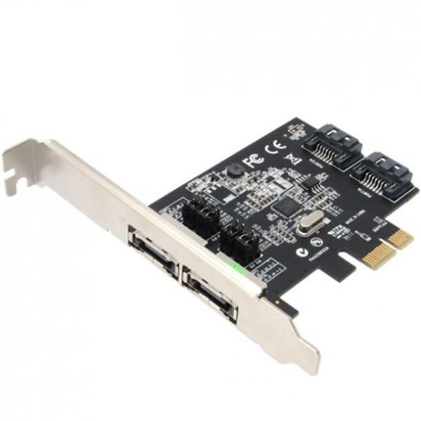 2포트 PCI Express 레이드 카드 슬림PC sata2 esata