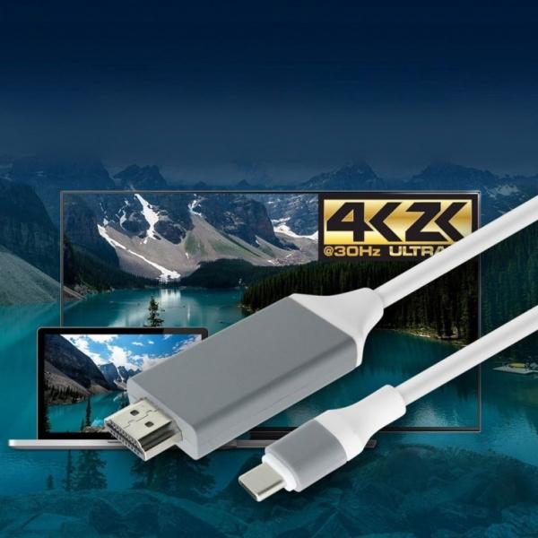 USB 3.1 컨버터 TypeC to HDMI 컨버터 변환 케이블 2M