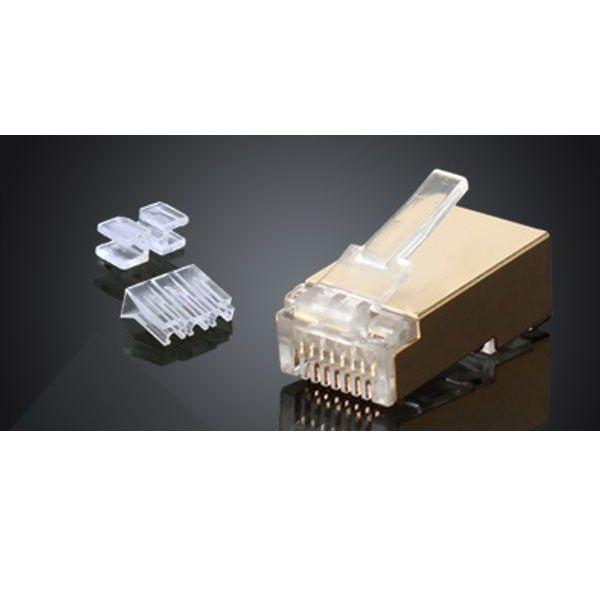CAT7 CAT6A RJ45 커넥터 플러그 공용 랜잭 8P8C 100개