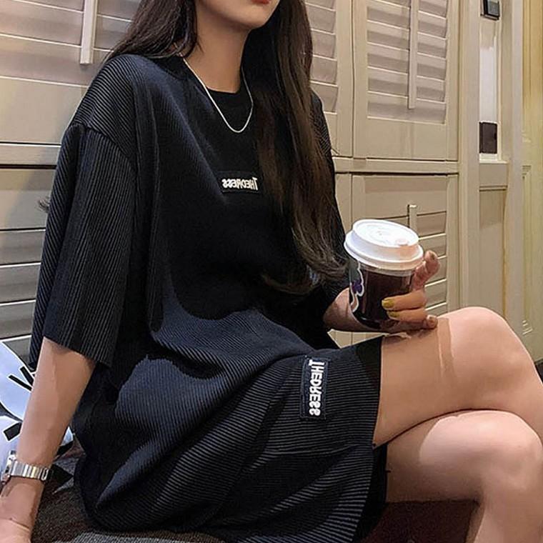 여름 골지 반팔 반바지 홈웨어 셋업 여자