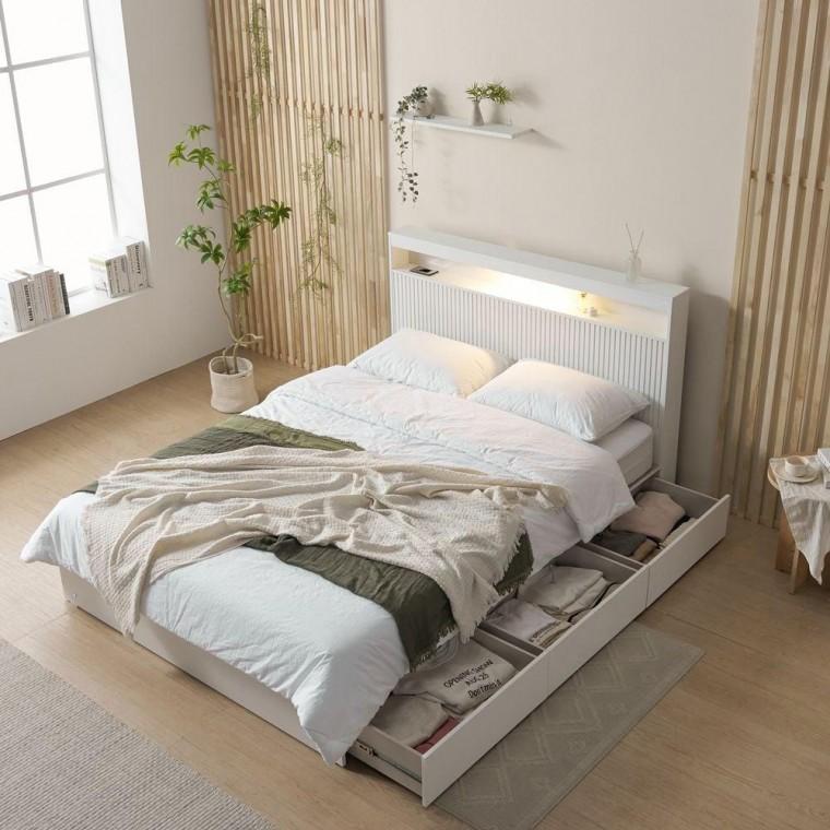 호텔식 LED 수납 SS 침대 프레임 300 1color