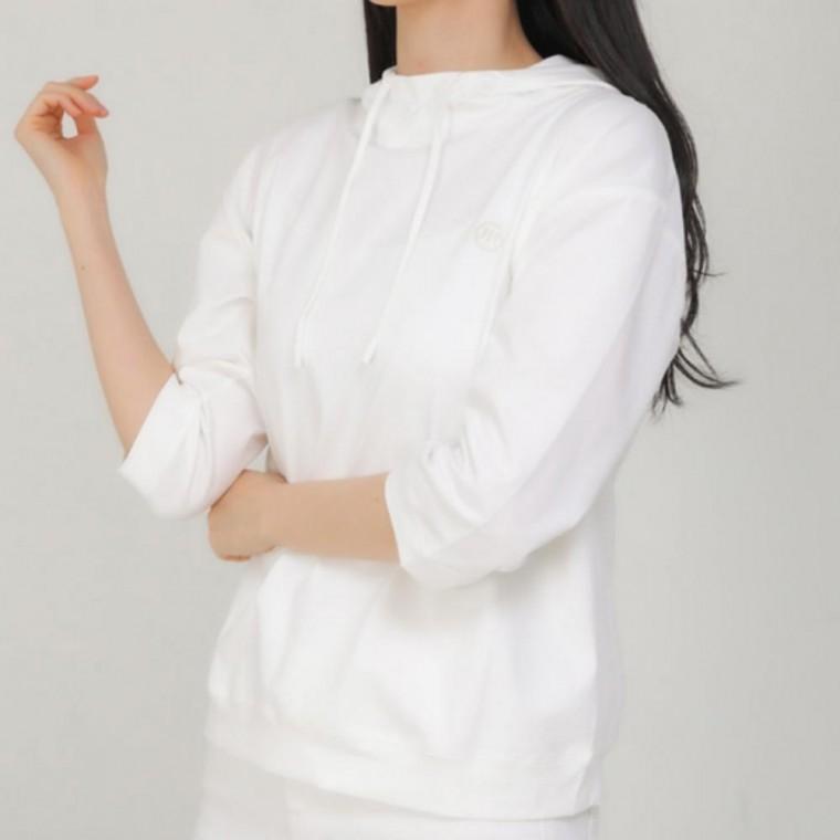 후드티 7부소매 고급면 면티 패션 후드티셔츠 여성 여성티셔츠