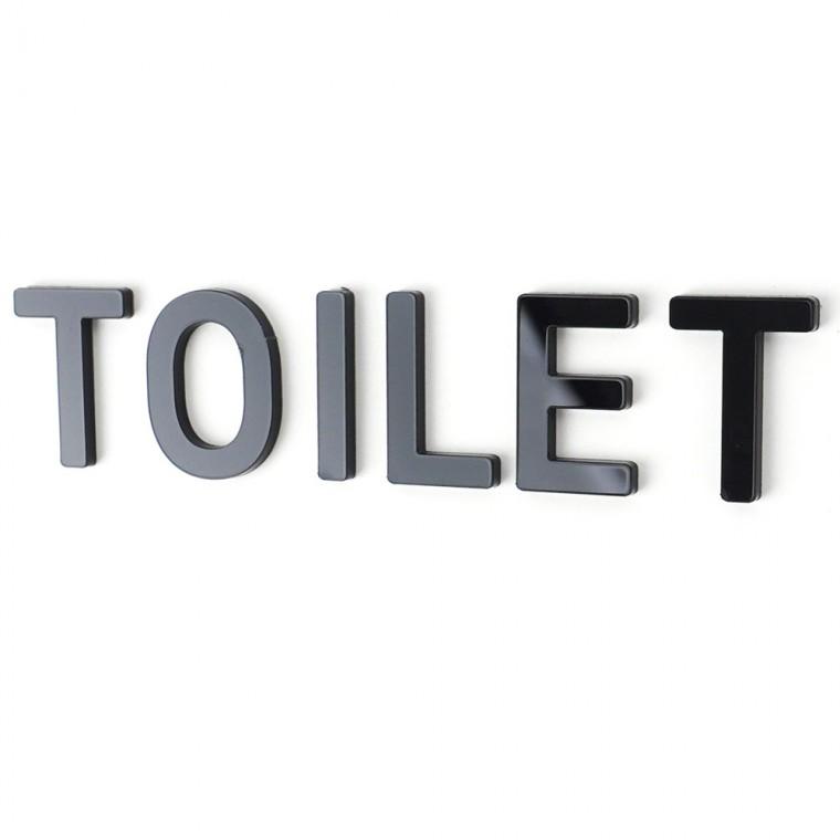 부착식 TOILET 블랙 입체사인