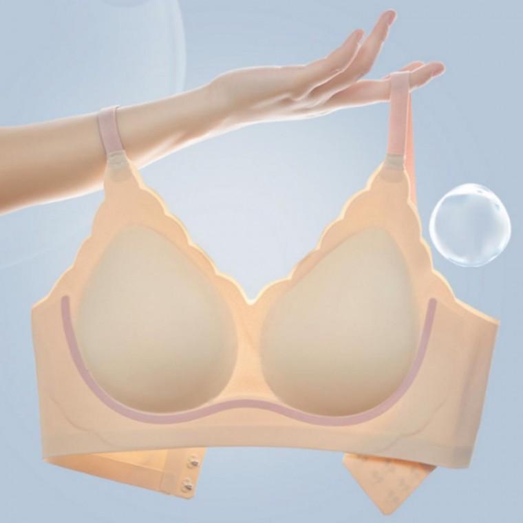 햄라인 배색 노와이어브래지어 심리스브라 노라인브라