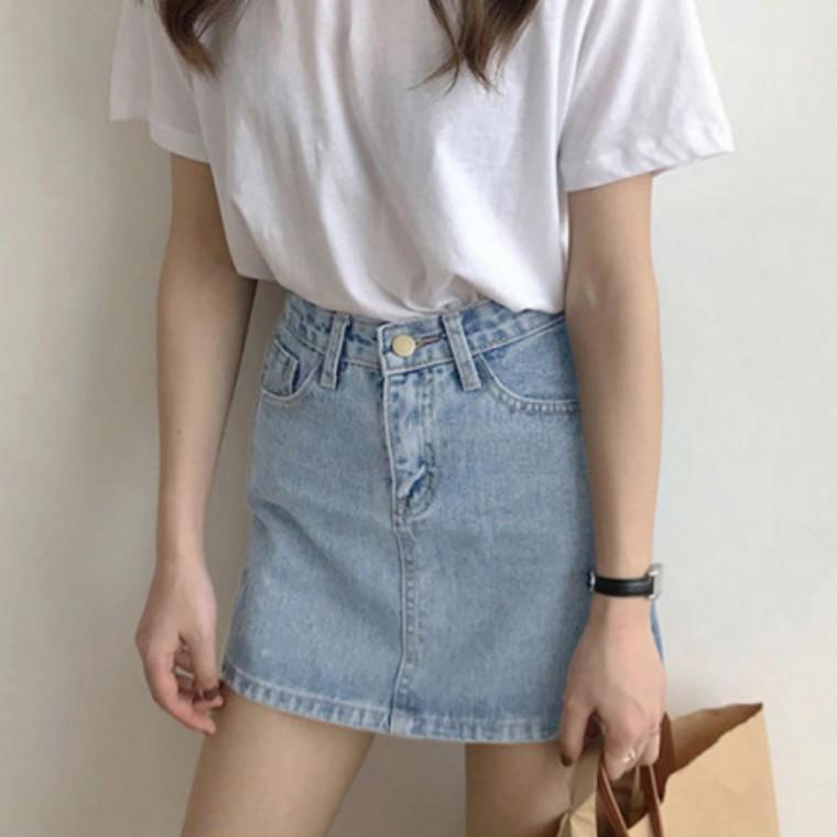 워싱데님 캐주얼 미니 스커트 청치마 데님스커트