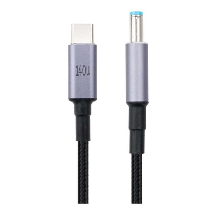 USB C TYPE PD 전원 케이블 일자형 커넥터 노트북 충전용 1.8M 20V 7A 140W DC 5.5 2.1