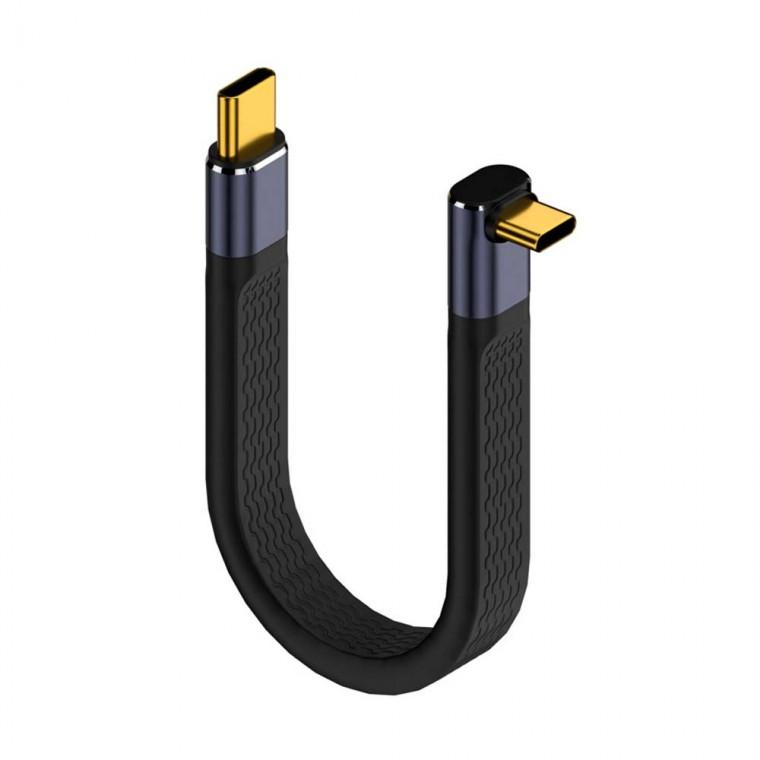 USB 4.0 TYPE C PD 케이블 MM 14cm 40Gbps 240W 꺾임형 고속충전 스마트폰 노트북