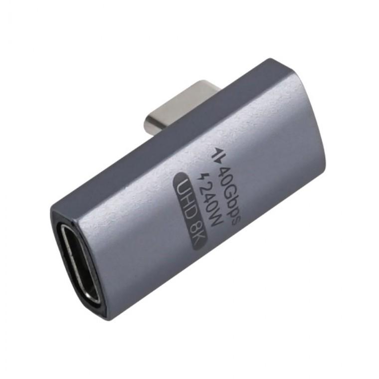 8K USB 4.0 C TYPE x2 GEN3 꺾임젠더 40Gbps 240W 스마트폰 노트북 고속충전 데이터전송