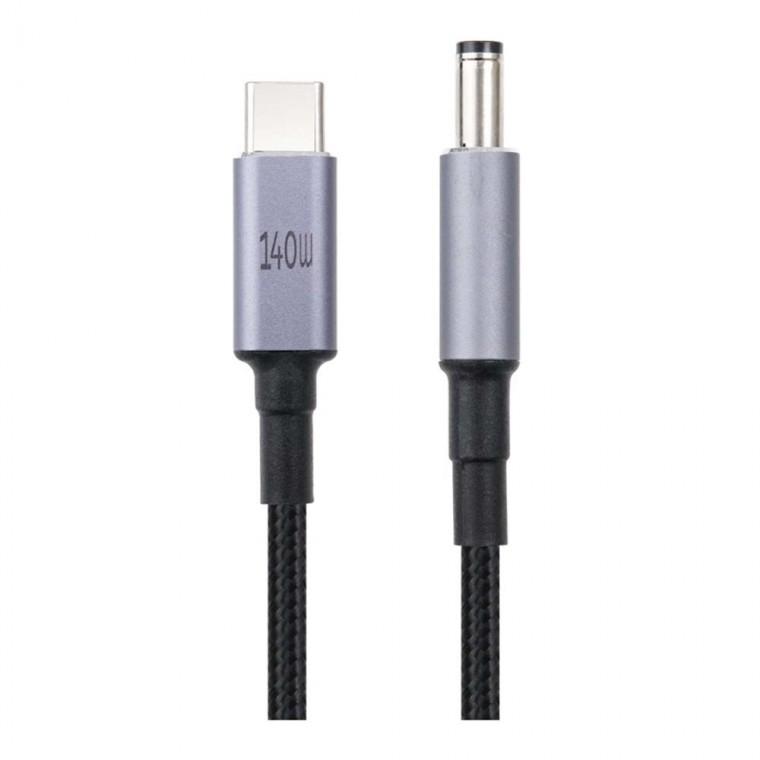 USB C타입 PD 전원 케이블 일자형 커넥터 노트북 충전용 1.8M 28V 5A 140W DC 5.5 2.1