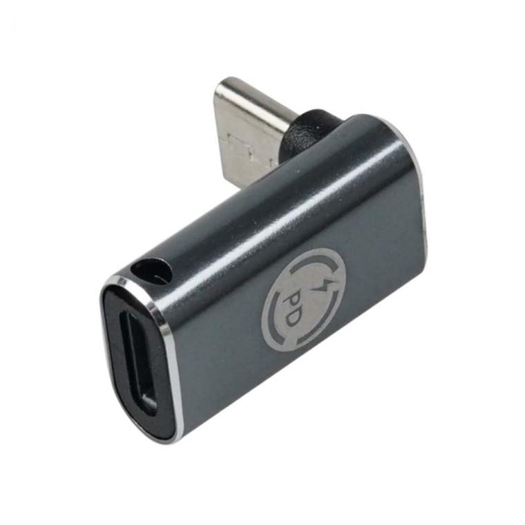 USB 3.1 TYPE C iOS핀 고속충전 지원 젠더 꺾임형 노트북 태블릿 스마트폰 PD 27W 9V 3A