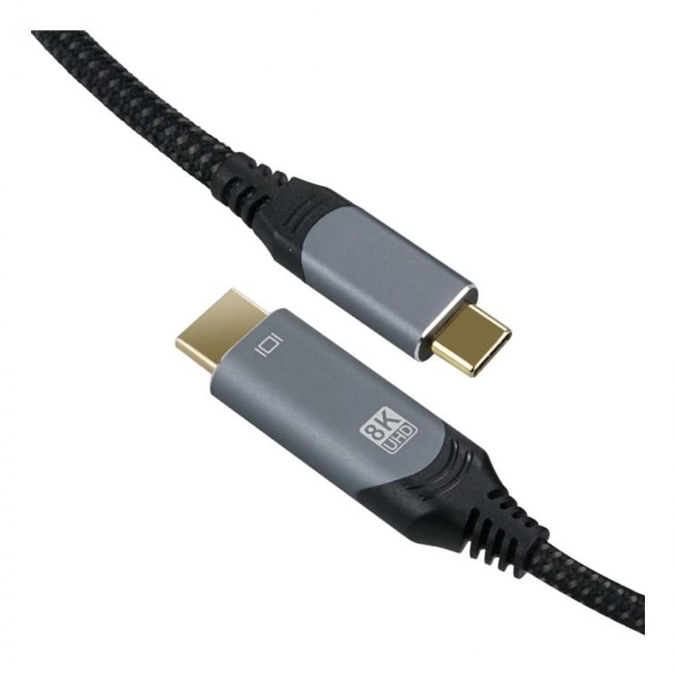 8K 4K USB 3.1 HDMI C타입 컨버터 케이블 2M 48Gbps 노트북 연결 모니터 TV 프로젝터 미러링 고화질 영상