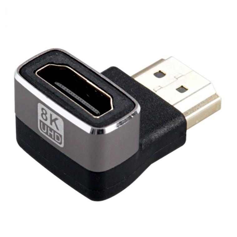 8K HDMI 2.1 연장젠더 꺾임형 MF 케이블 연결 추가