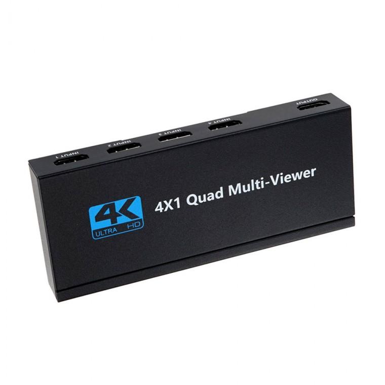 4K HDMI 화면 분할기 4대1 멀티 뷰어 노트북 데스크탑 DVD 블루레이 고화질 영상