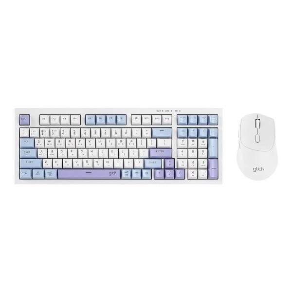 지클릭커 오피스프로 WMK50 사일런스 M 무소음 무선 블루투스 98 키보드 마우스 세트 Sky city