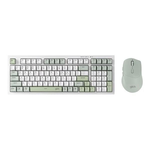 지클릭커 오피스프로 WMK50 사일런스 M 무소음 무선 블루투스 98 키보드 마우스 세트 Greenwich